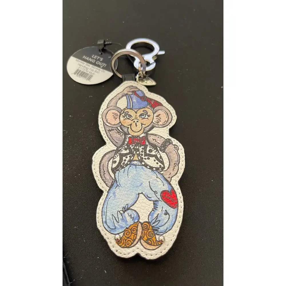 Brighton Let's Hang Out Monkey See Monkey Do Handbag Keychain FOB